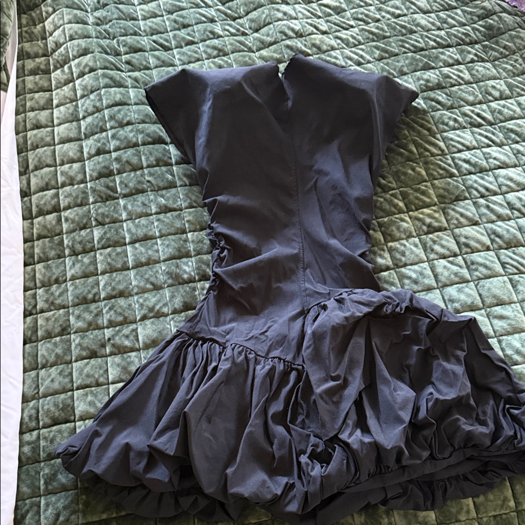 Classic Black Ruffle Hem Women’s Dress